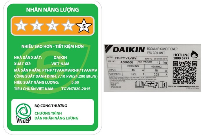 Điều Hòa Daikin Inverter 24000BTU 2 Chiều FTHF71VAVMV